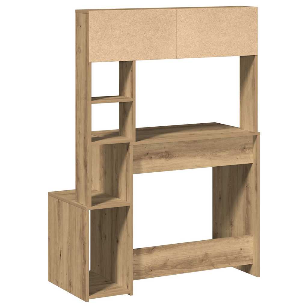Scrivania Mensole Rovere Artigianale 100x45x140 cm Truciolato - homemem39