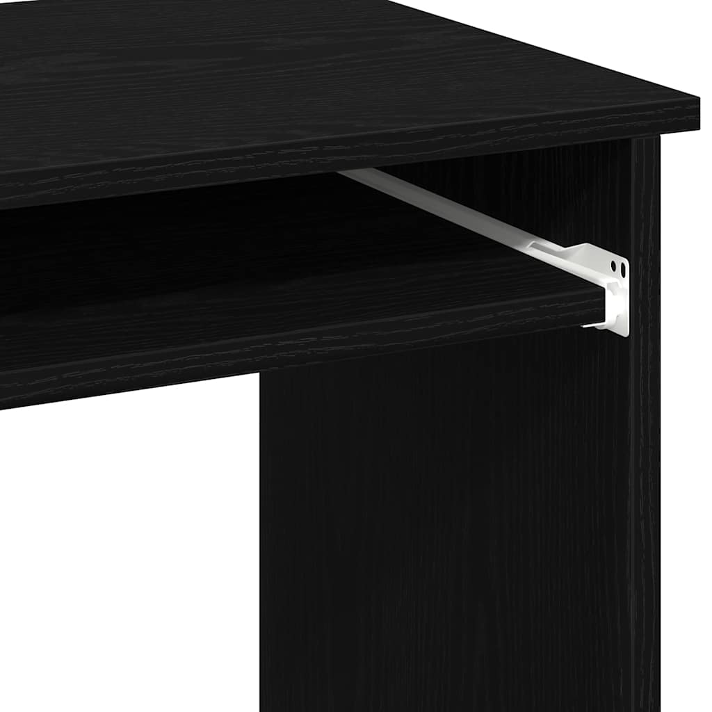 Scrivania con Mensole Nera 84x40x78 cm in Legno Multistrato - homemem39