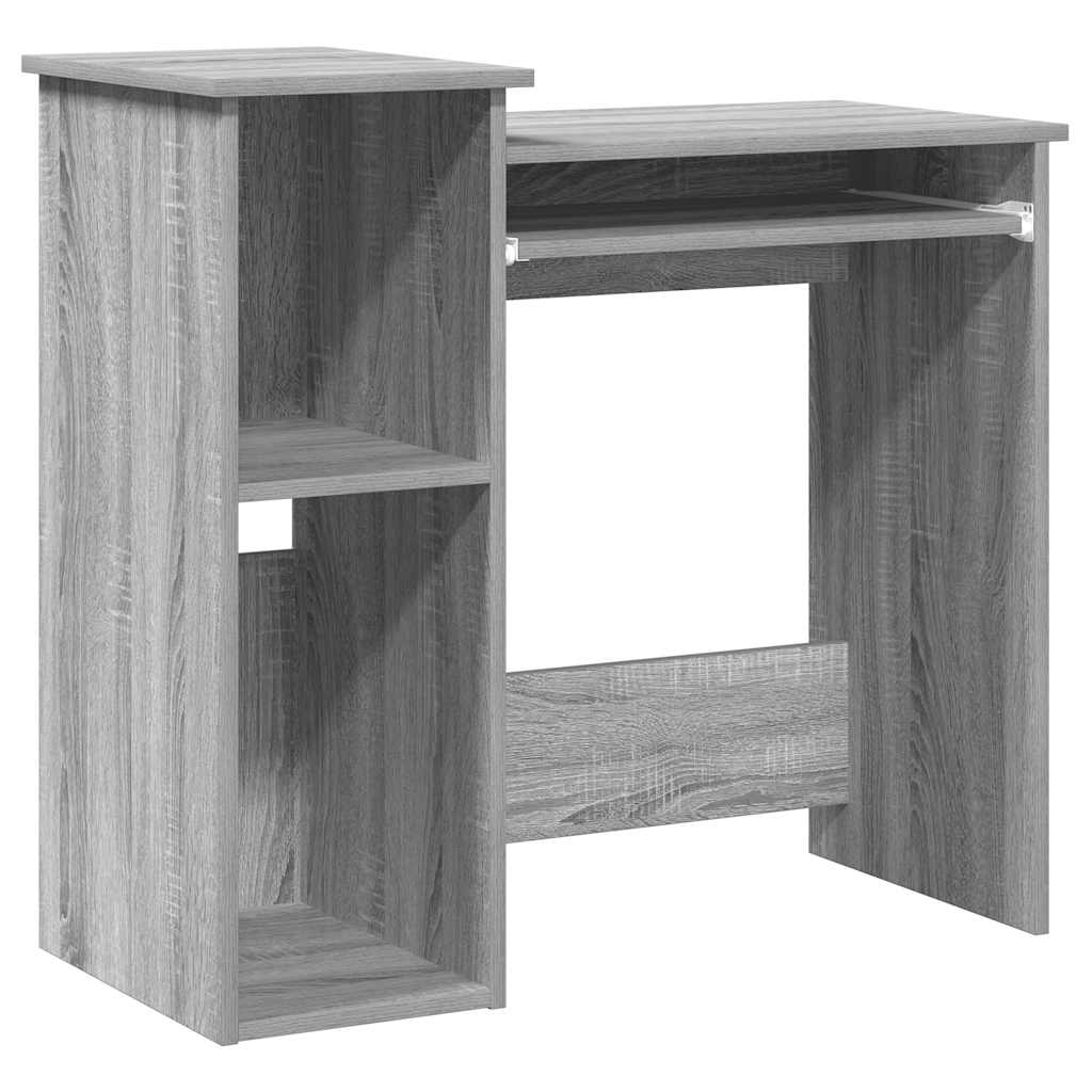 Scrivania Mensole Grigio Sonoma 84x40x78 cm Legno Multistrato - homemem39