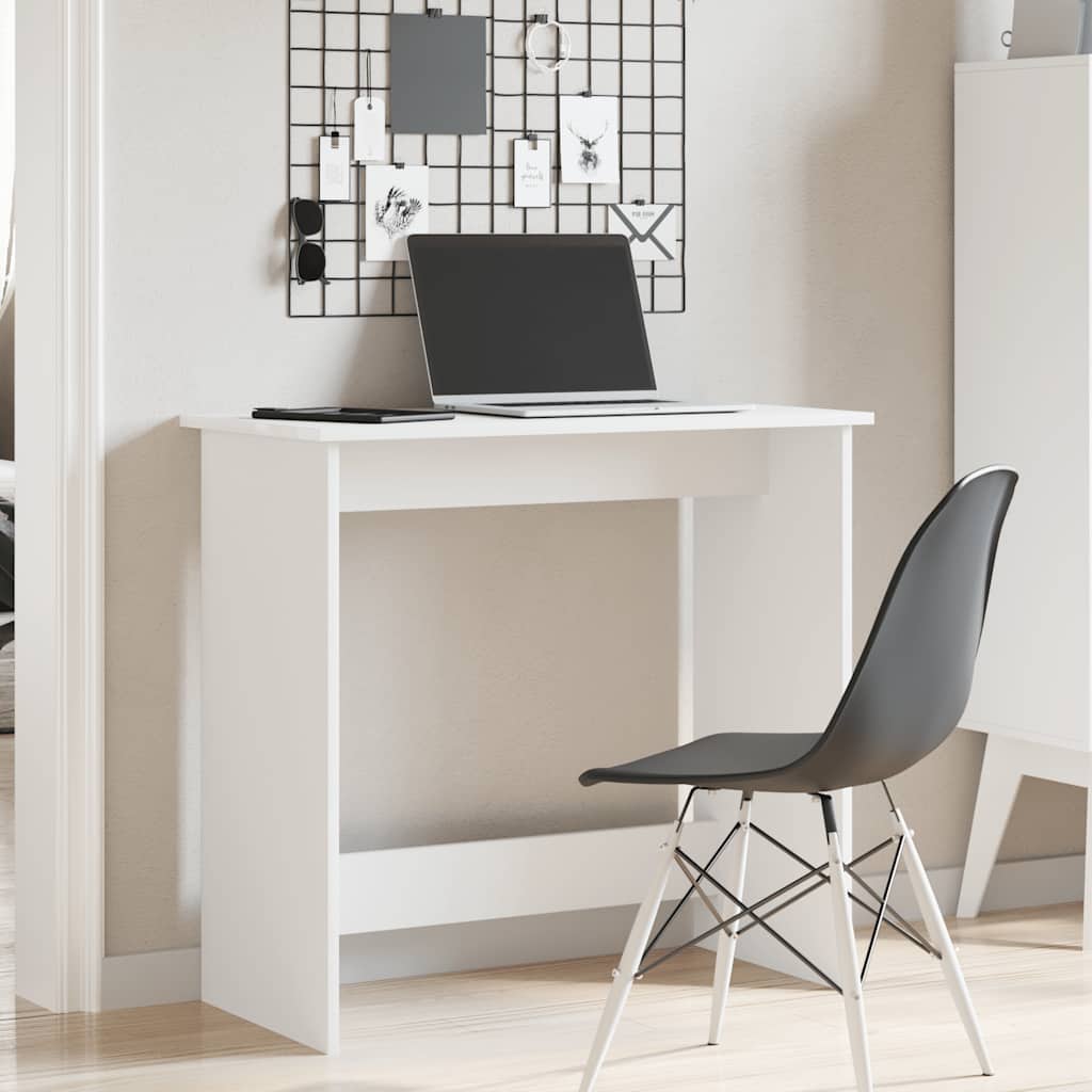 Scrivania Bianca 80x40x75 cm in Legno Multistrato - homemem39