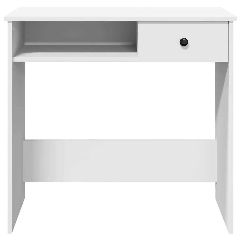 Scrivania Bianca 80x40x75 cm in Legno Multistrato - homemem39