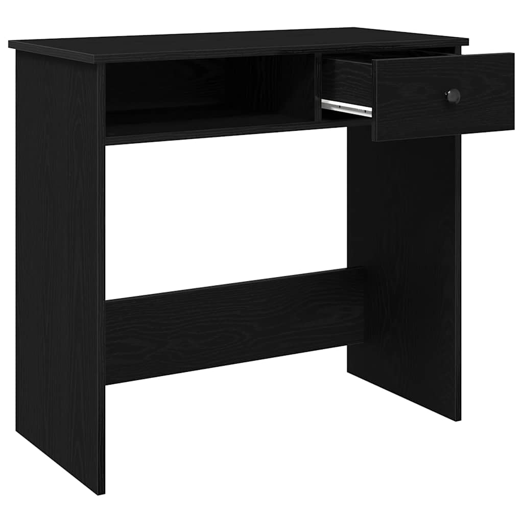 Scrivania Nera 80x40x75 cm in Legno Multistrato - homemem39