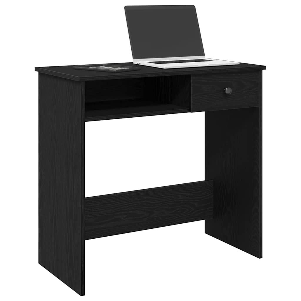 Scrivania Nera 80x40x75 cm in Legno Multistrato - homemem39