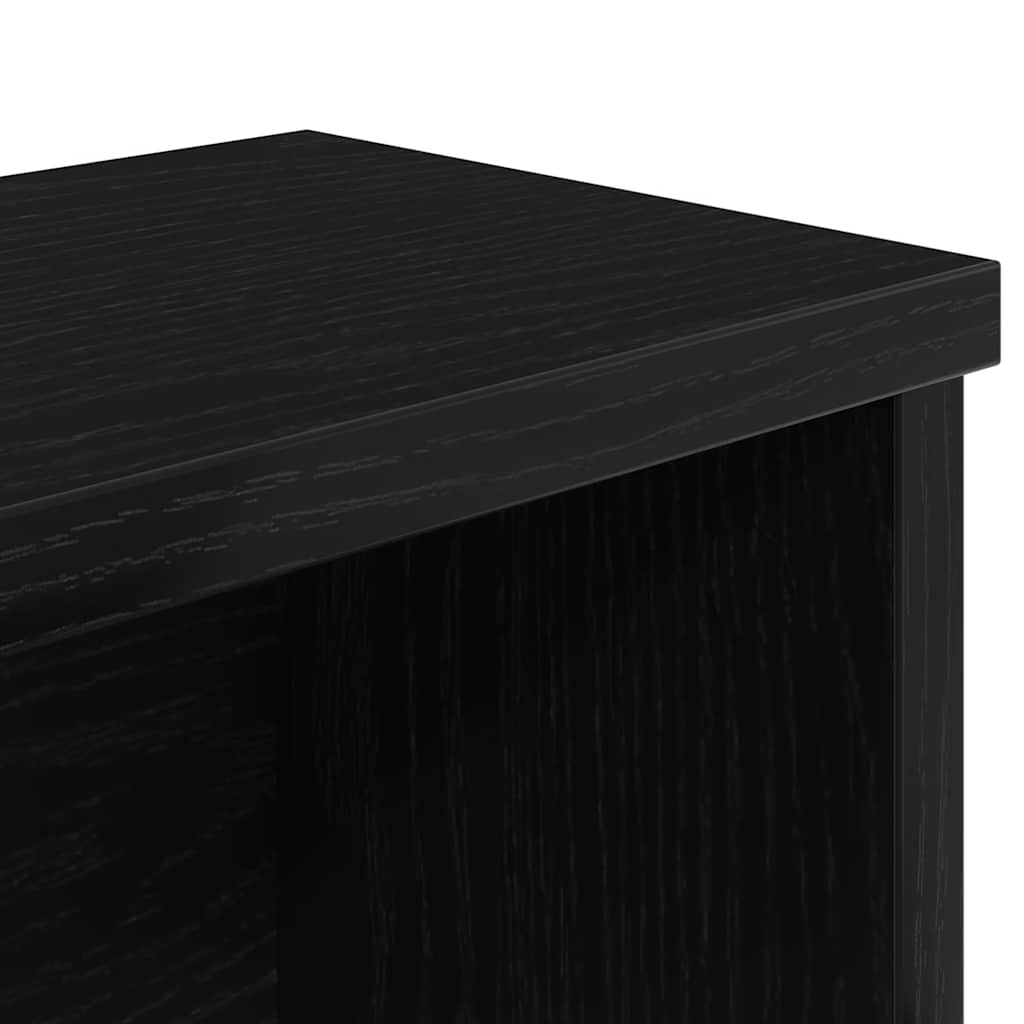 Scaffale da Cucina Impilabile Nera 50x15x16 cm in Truciolato - homemem39