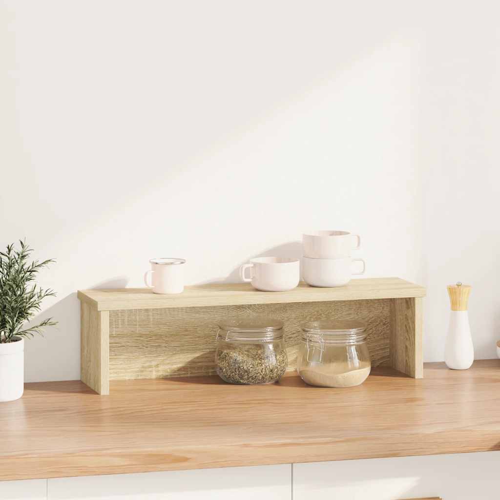 Scaffale da Cucina Impilabile Rovere Sonoma 60x15x16 cm - homemem39