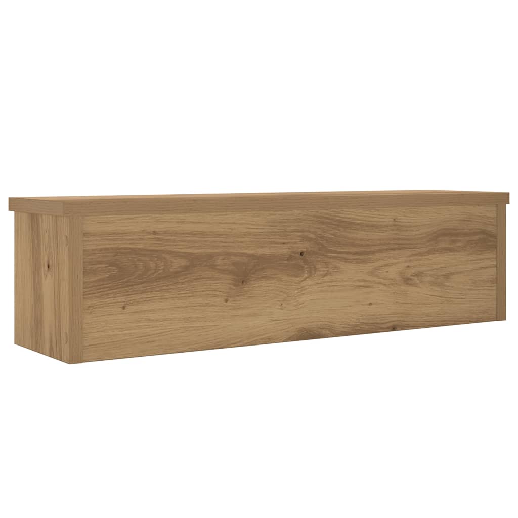 Scaffale da Cucina Impilabile Rovere Artigianale 60x15x16 cm - homemem39