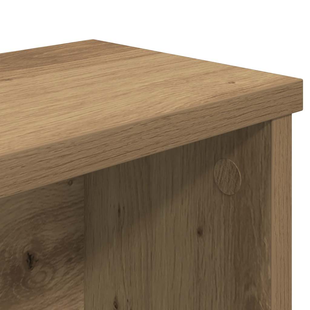 Scaffale da Cucina Impilabile Rovere Artigianale 60x15x16 cm - homemem39