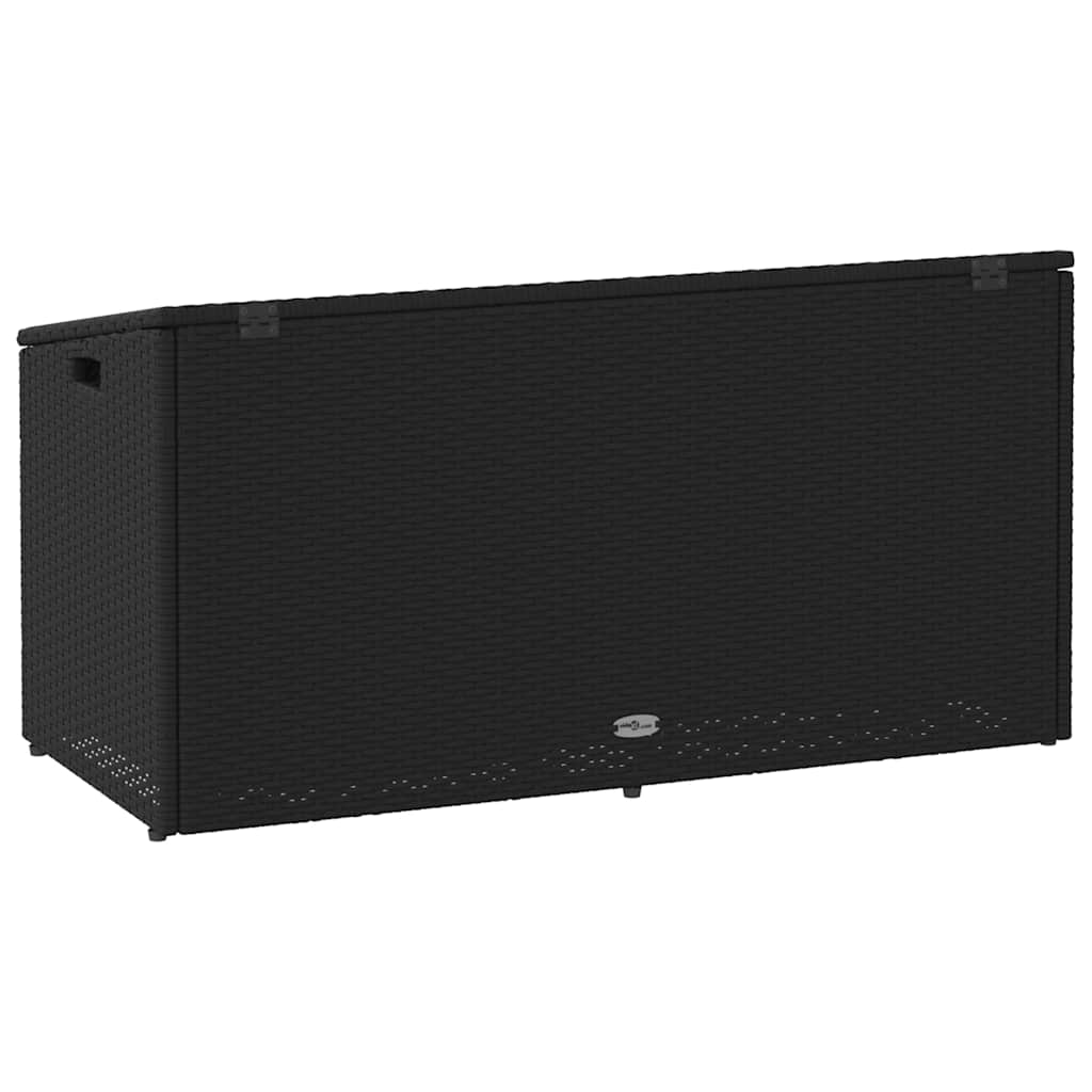Baule da Giardino Nero 110x50x58 cm in Polyrattan - homemem39