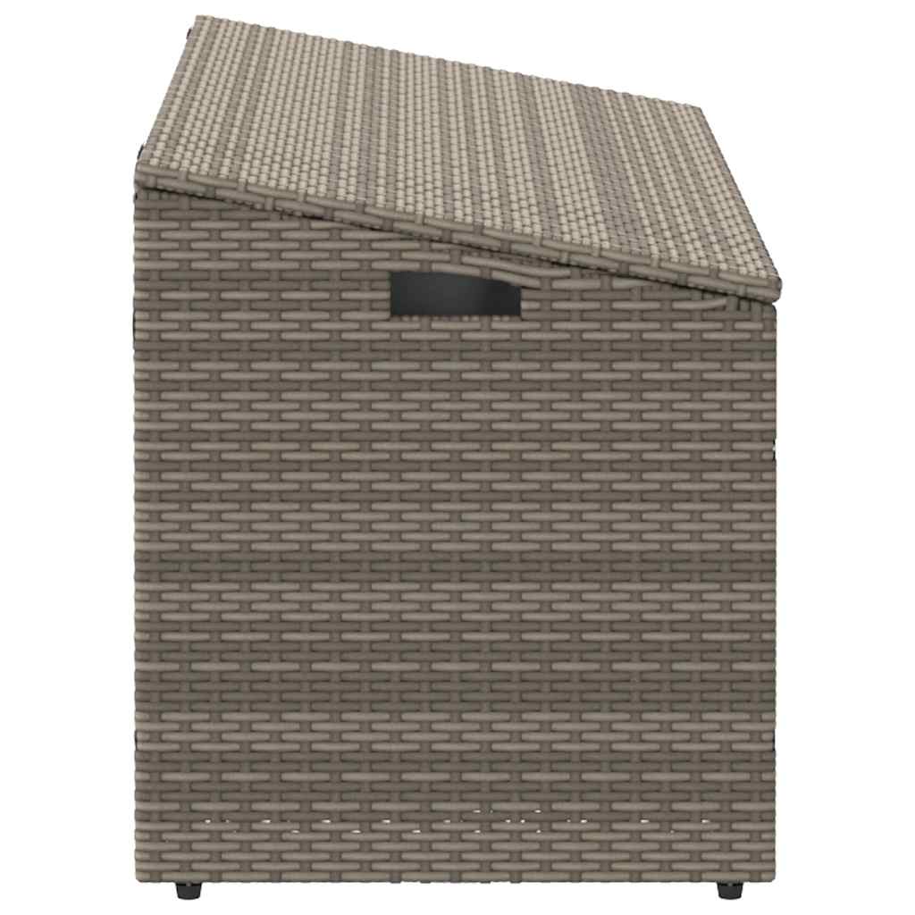 Baule da Giardino Grigio 110x50x58 cm in Polyrattan - homemem39