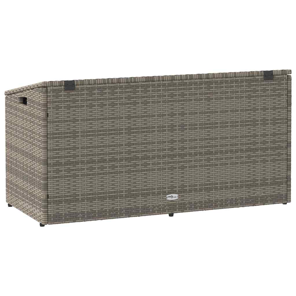 Baule da Giardino Grigio 110x50x58 cm in Polyrattan - homemem39