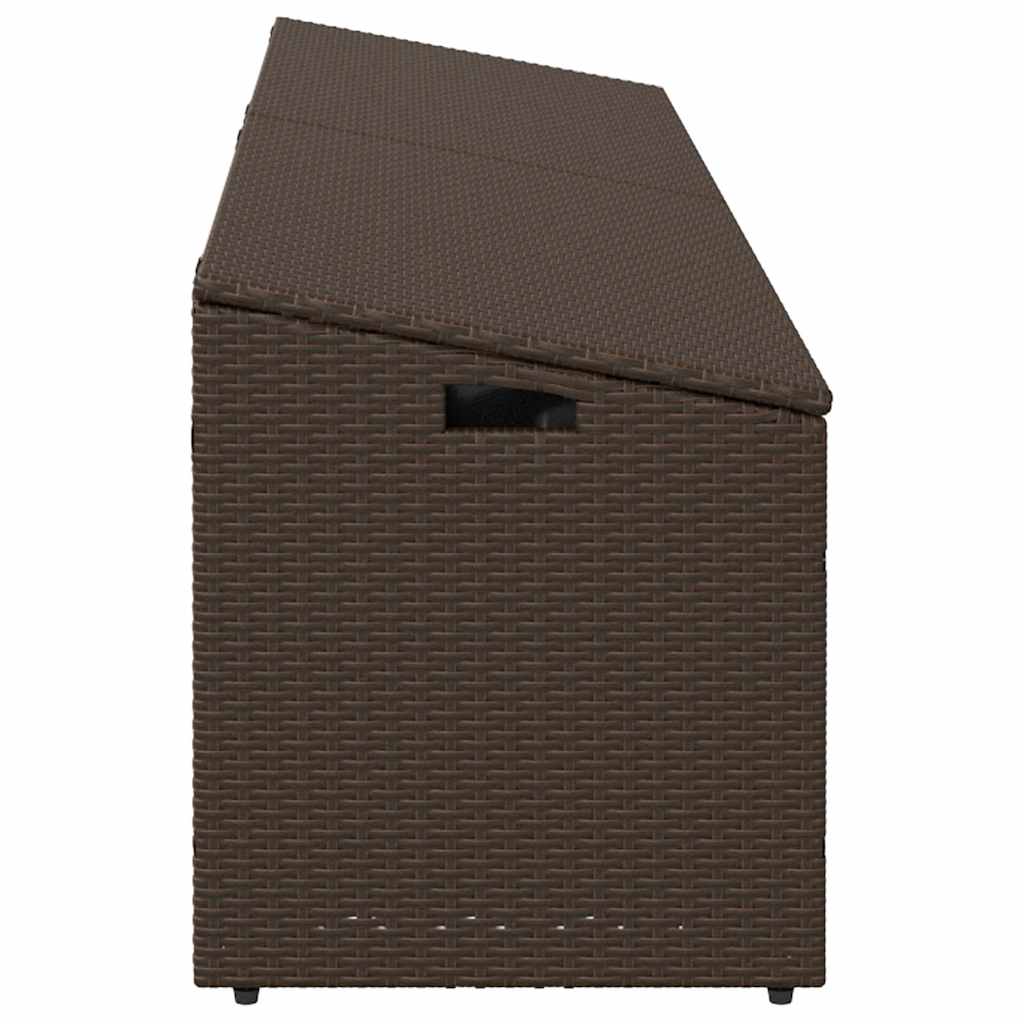 Baule da Giardino Marrone 220x50x58 cm in Polyrattan - homemem39