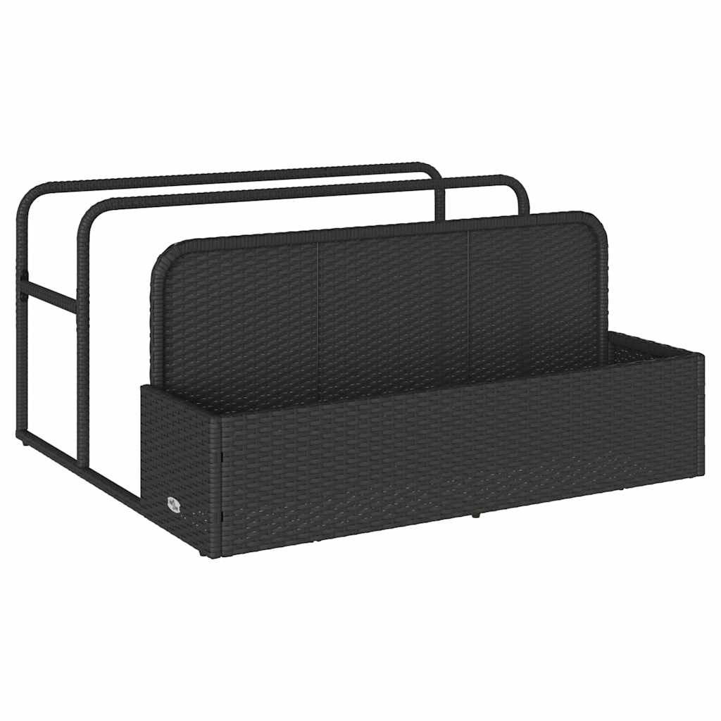 Galleggiante a Bordo Piscina Nero 110x100x57 cm in Polyrattan - homemem39