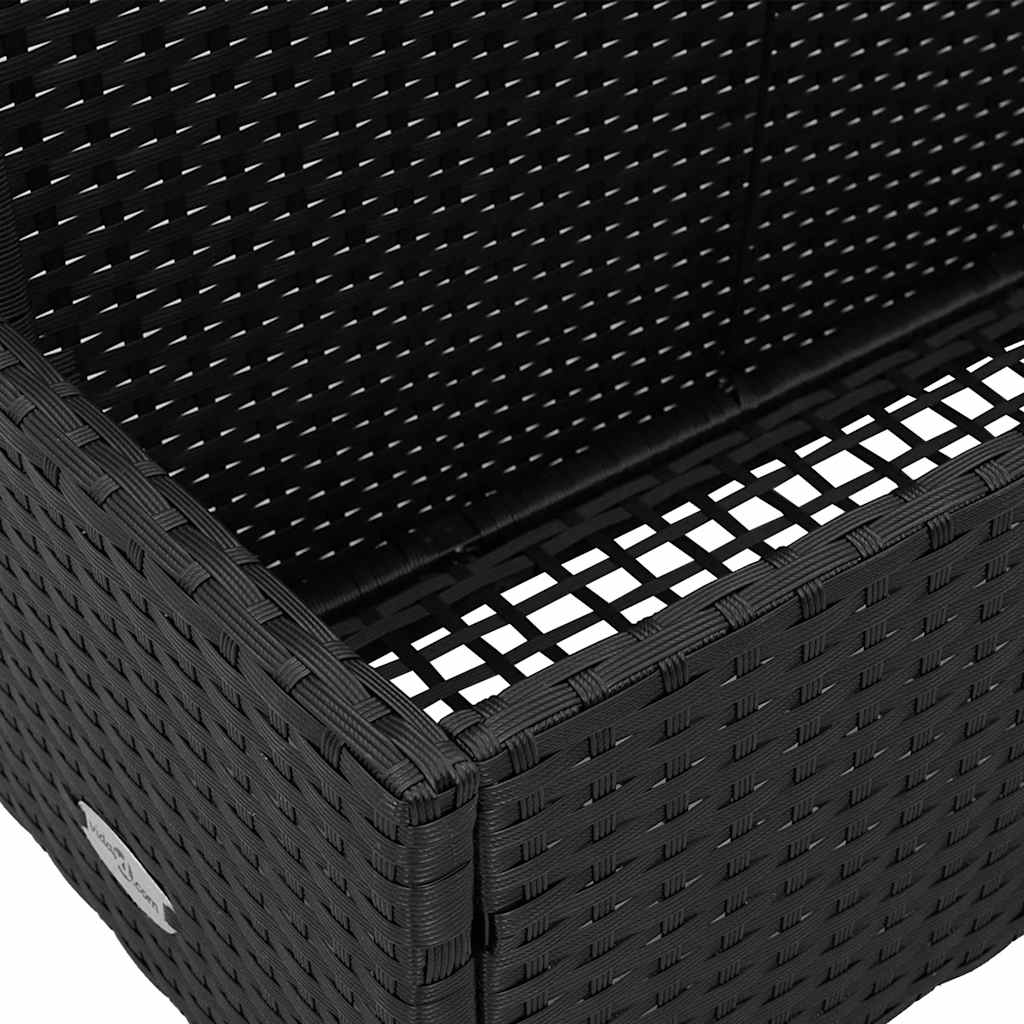 Galleggiante a Bordo Piscina Nero 110x100x57 cm in Polyrattan - homemem39