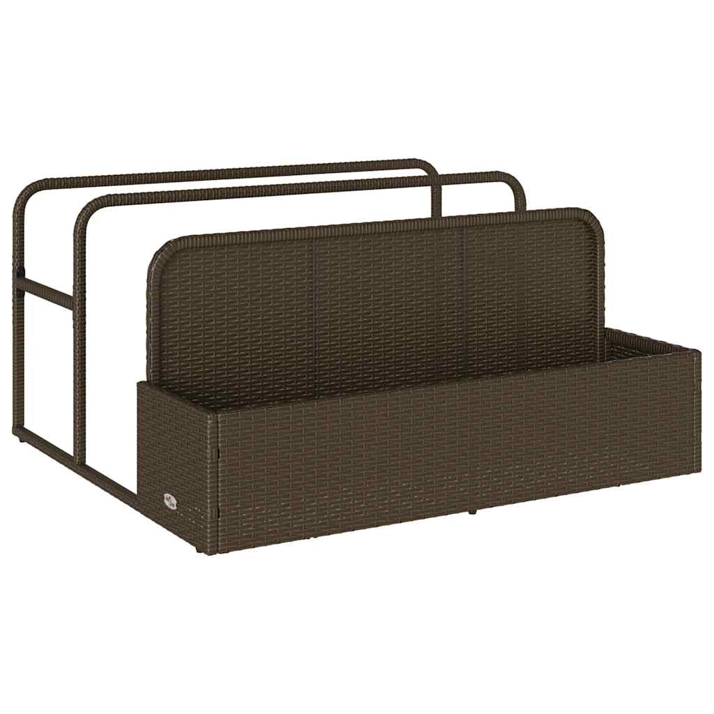 Galleggiante a Bordo Piscina Marrone 110x100x57 cm Polyrattan - homemem39