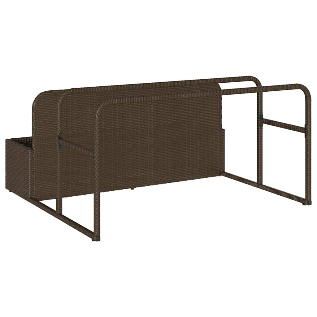 Galleggiante a Bordo Piscina Marrone 110x100x57 cm Polyrattan - homemem39