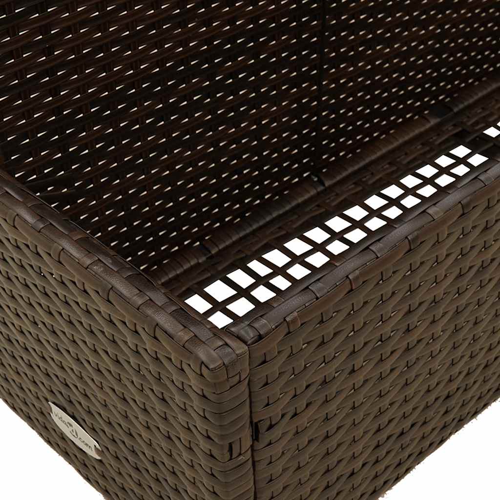 Galleggiante a Bordo Piscina Marrone 110x100x57 cm Polyrattan - homemem39