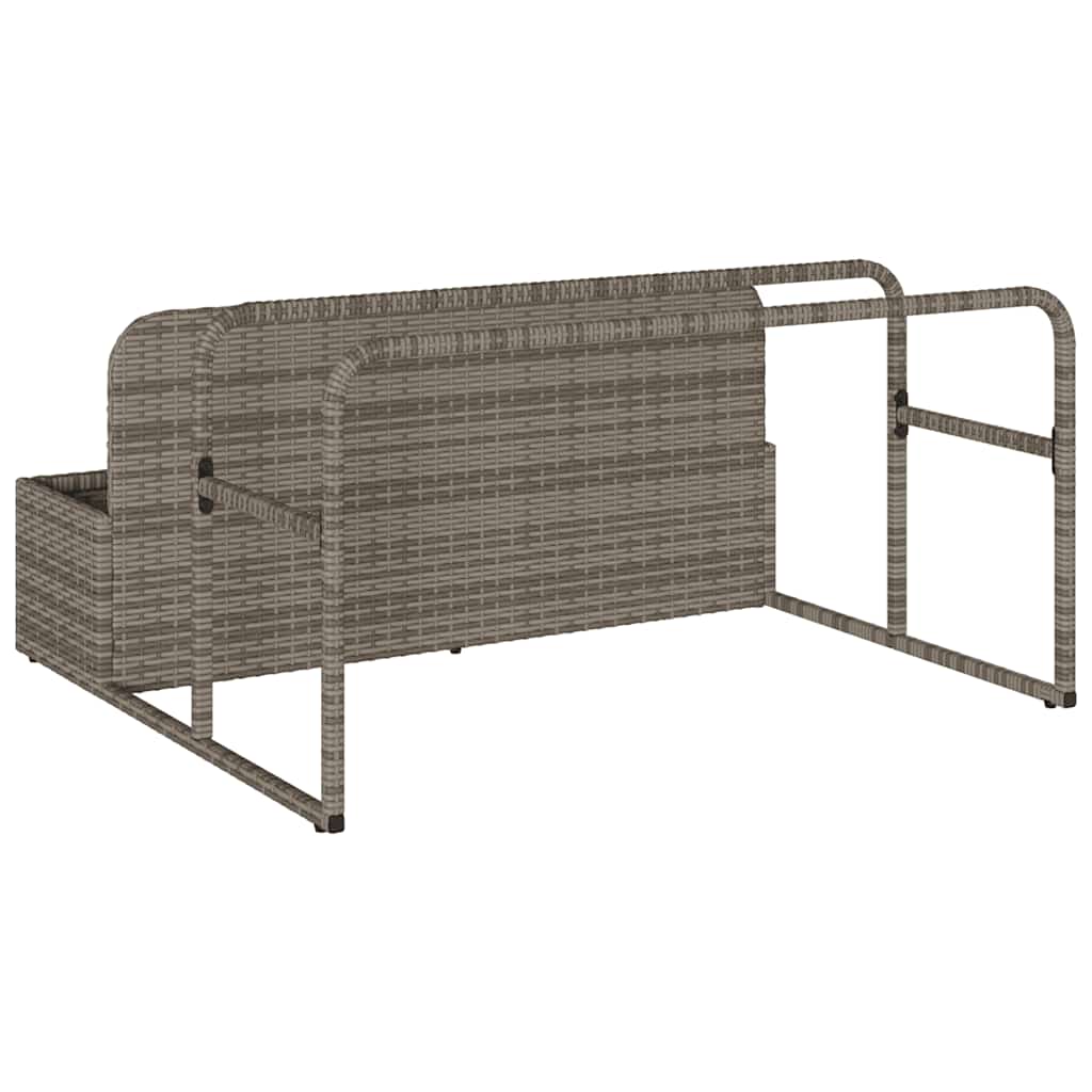 Galleggiante a Bordo Piscina Grigio 110x100x57 cm in Polyrattan - homemem39