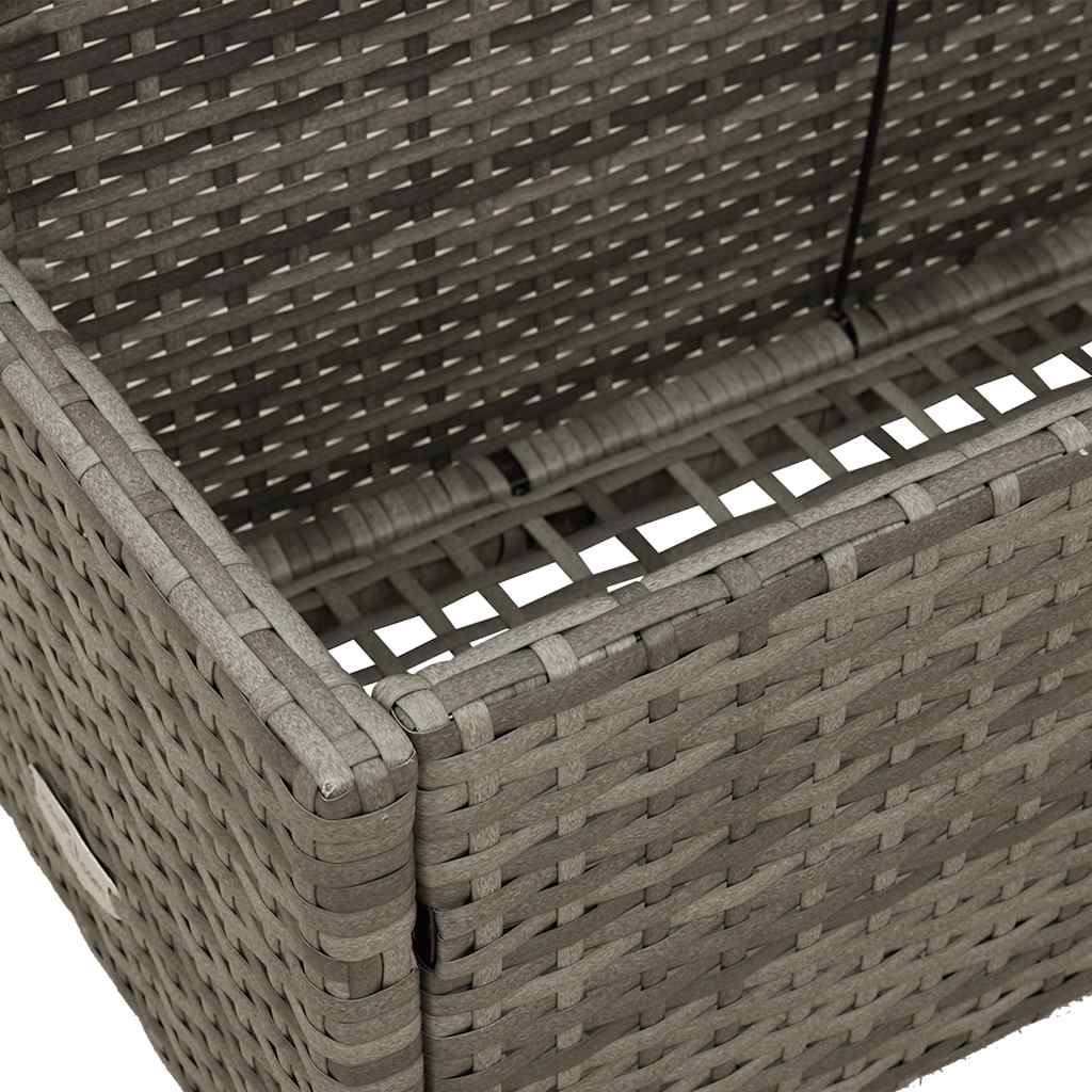 Galleggiante a Bordo Piscina Grigio 110x100x57 cm in Polyrattan - homemem39