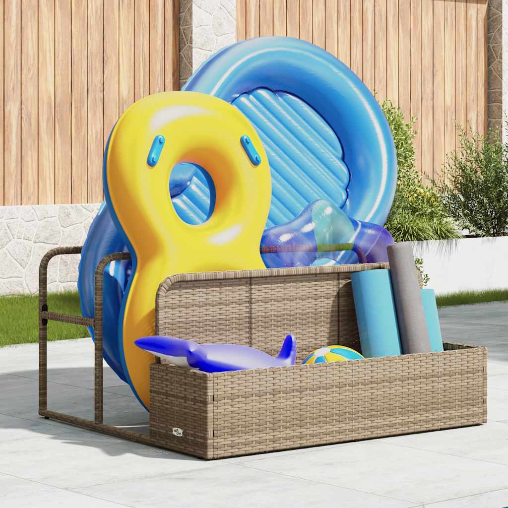 Galleggiante a Bordo Piscina Beige 110x100x57 cm in Polyrattan - homemem39