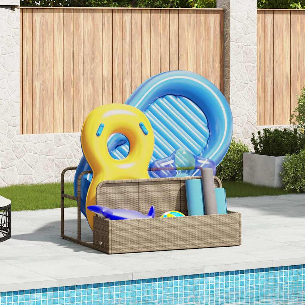 Galleggiante a Bordo Piscina Beige 110x100x57 cm in Polyrattan - homemem39