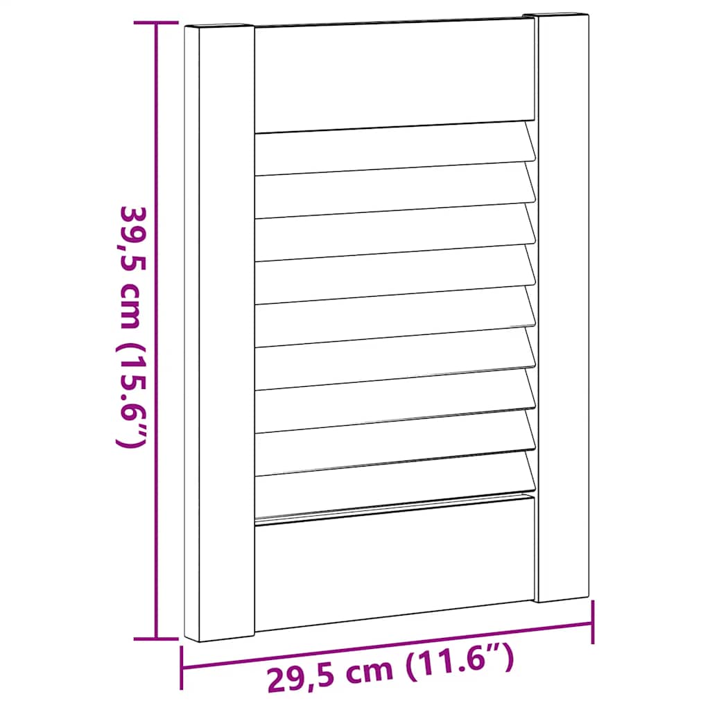 Ante a Lamelle 4 pz Bianche 39,5x29,5 cm - homemem39