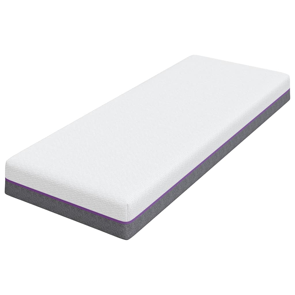 Materasso Bianco e Grigio 70 x 200 cm Schiuma