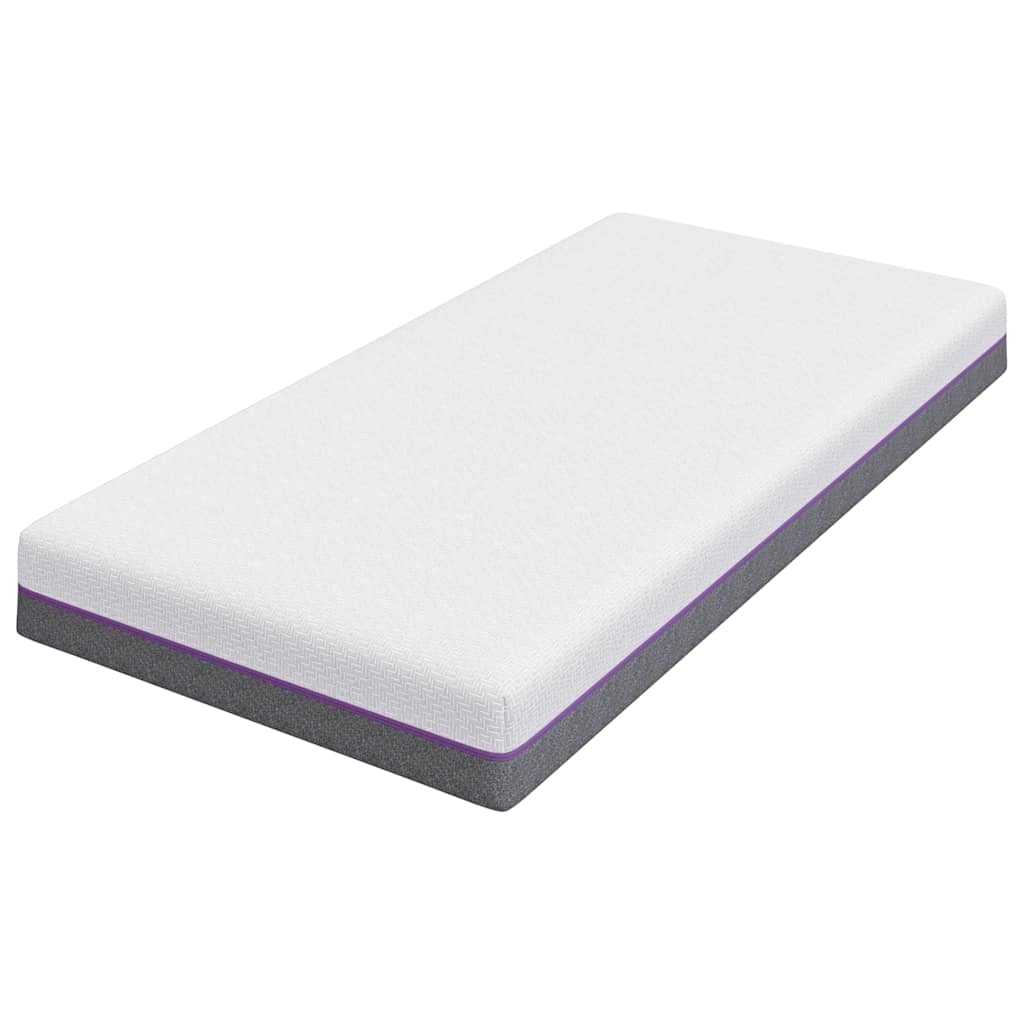 Materasso Bianco e Grigio 90 x 190 cm Schiuma