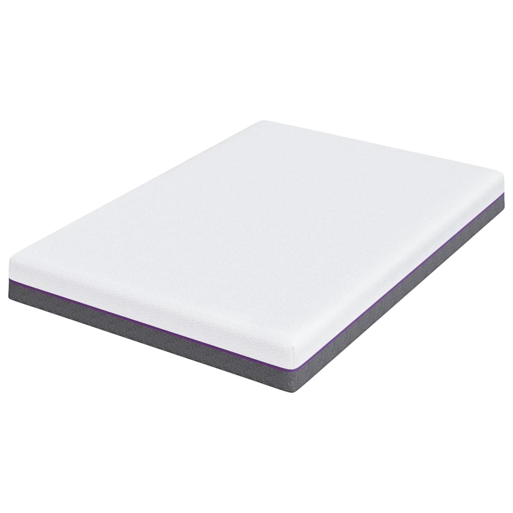 Materasso Bianco e Grigio 140 x 190 cm Schiuma
