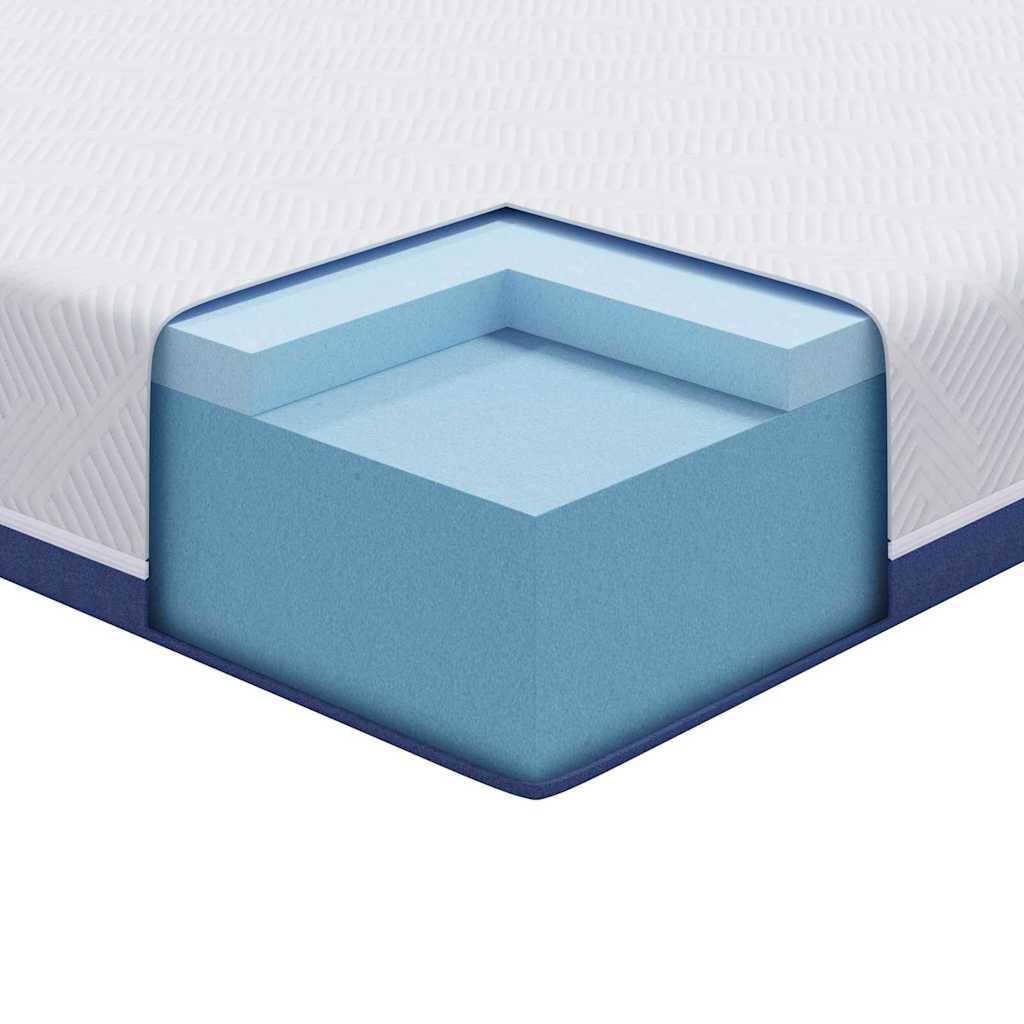 Materasso Bianco e Blu 80 x 160 cm Schiuma