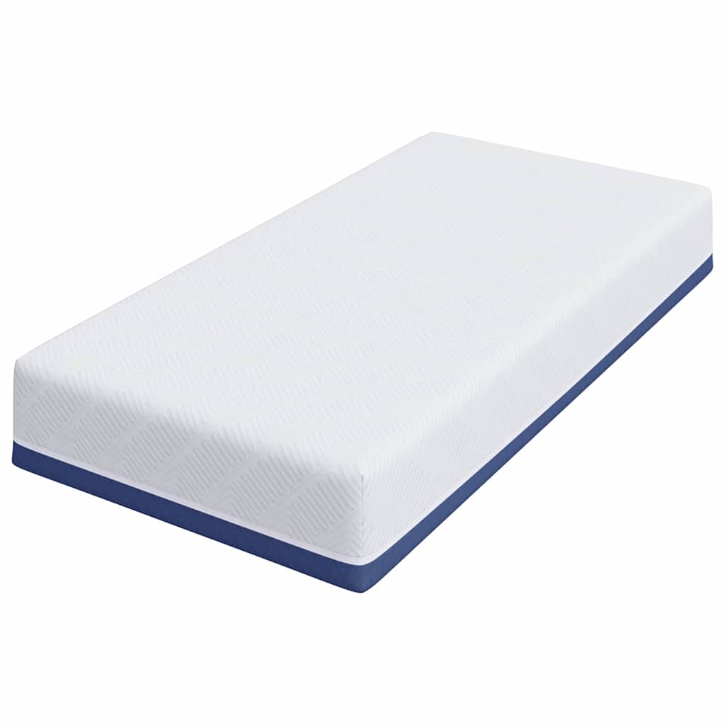 Materasso Bianco e Blu 80 x 160 cm Schiuma