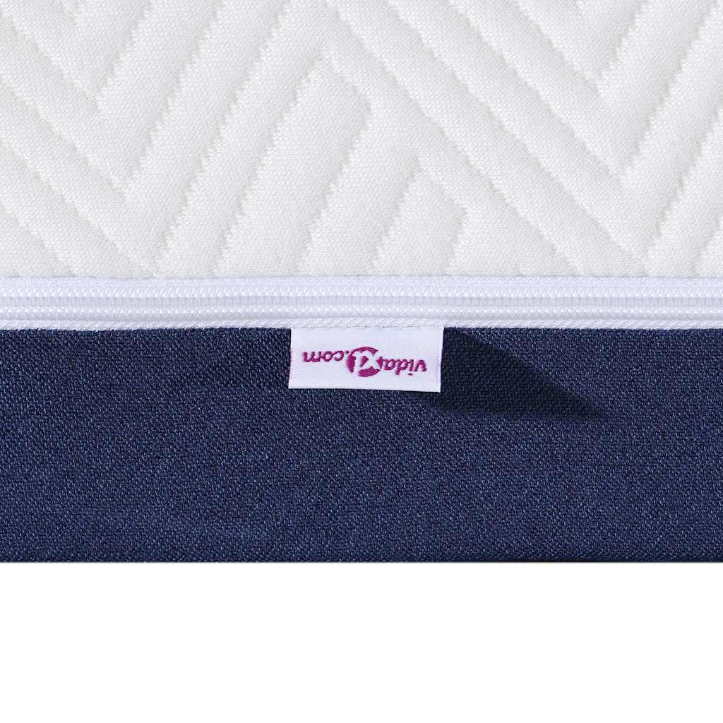 Materasso Bianco e Blu 70 x 200 cm Schiuma
