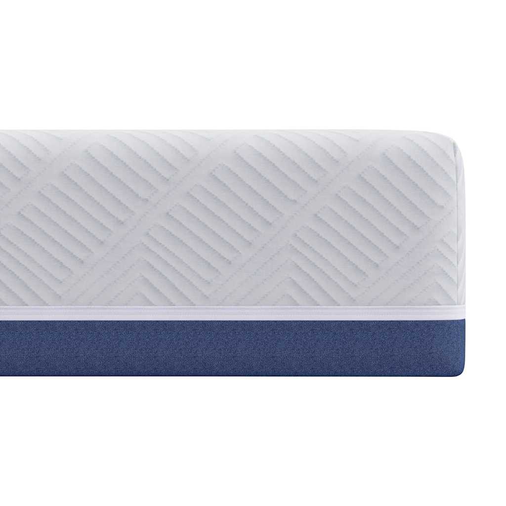 Materasso Bianco e Blu 70 x 200 cm Schiuma