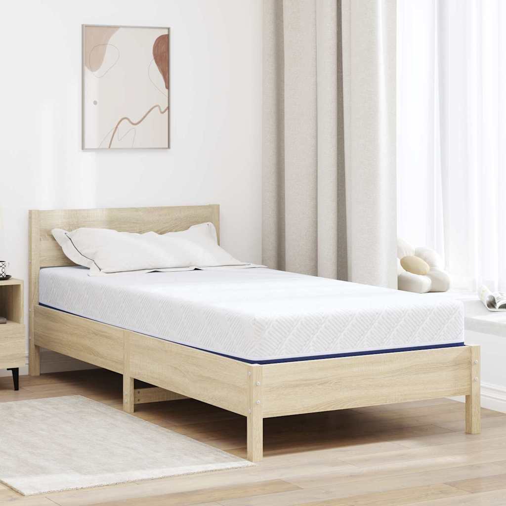 Materasso Bianco e Blu 100 x 200 cm Schiuma