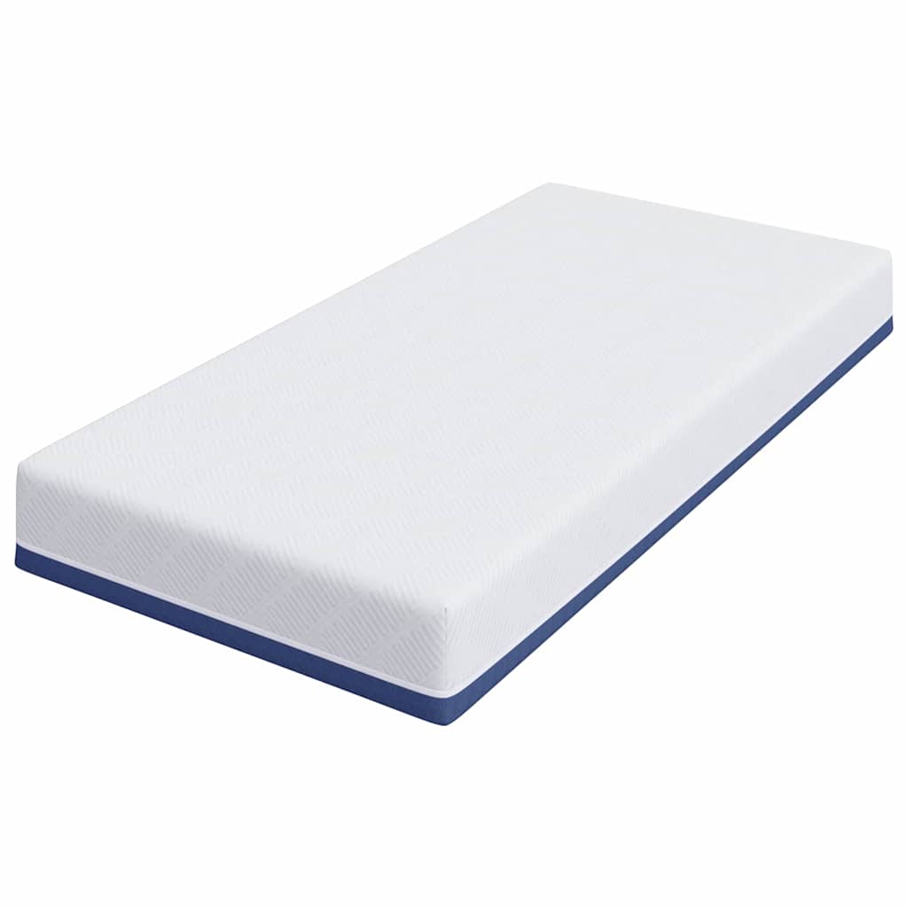 Materasso Bianco e Blu 100 x 200 cm Schiuma