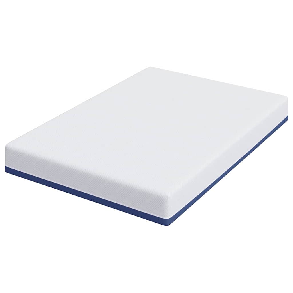 Materasso Bianco e Blu 140 x 190 cm Schiuma