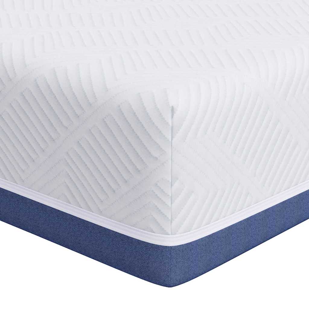 Materasso Bianco e Blu 180 x 200 cm Schiuma