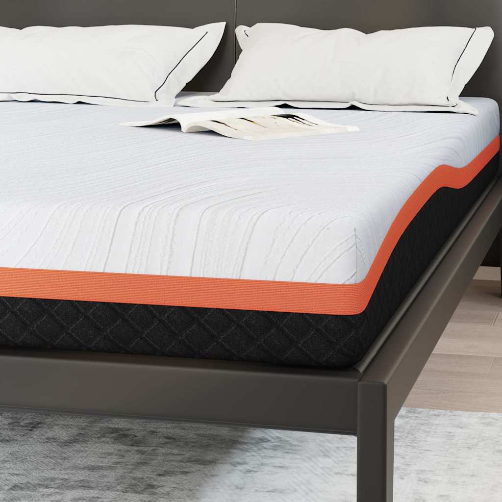 Materasso Bianco e Grigio 140 x 190 cm Schiuma