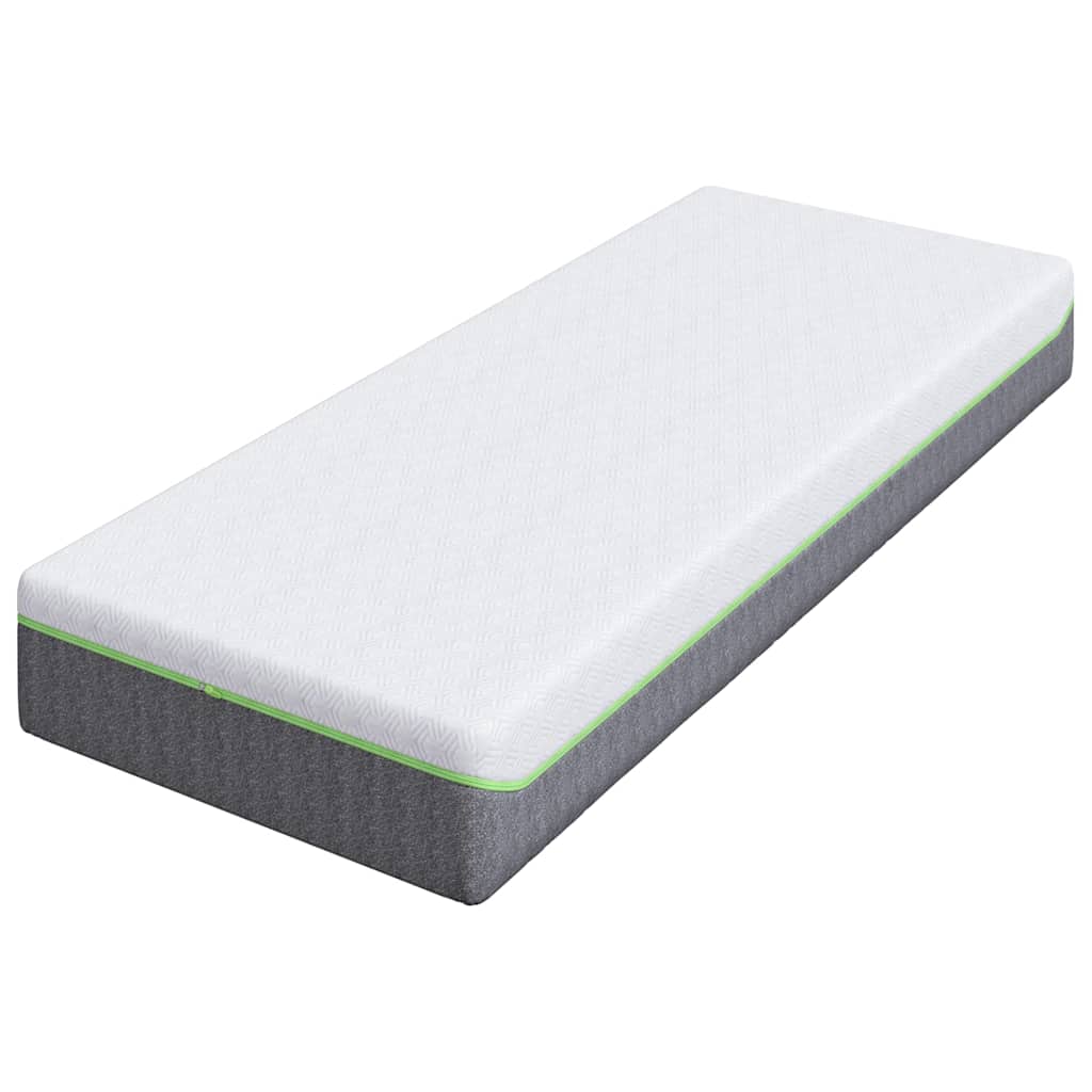 Materasso Bianco e Grigio 70 x 200 cm Molle Insacchettate