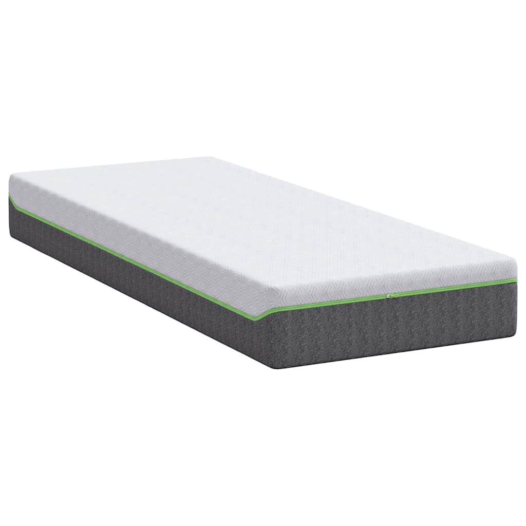 Materasso Bianco e Grigio 70 x 200 cm Molle Insacchettate