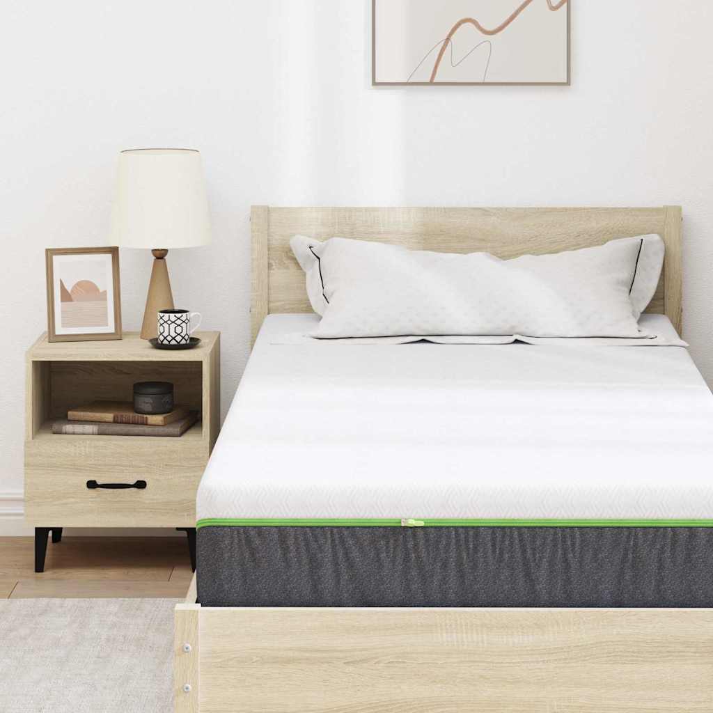 Materasso Bianco e Grigio 120 x 200 cm Molle Insacchettate