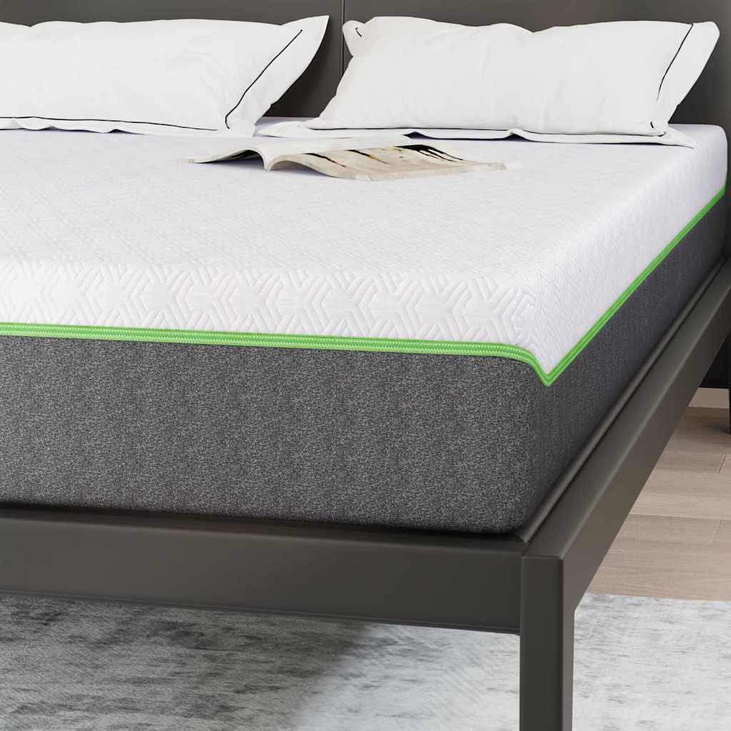 Materasso Bianco e Grigio 140 x 200 cm Molle Insacchettate