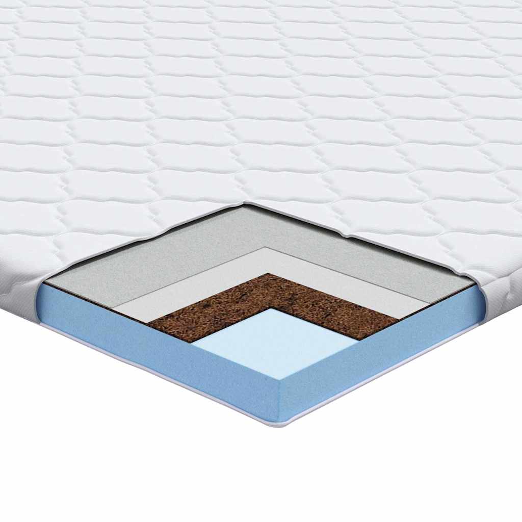 Topper al cocco Bianco 100 x 200 cm Tessuto Jacquard | homemem39