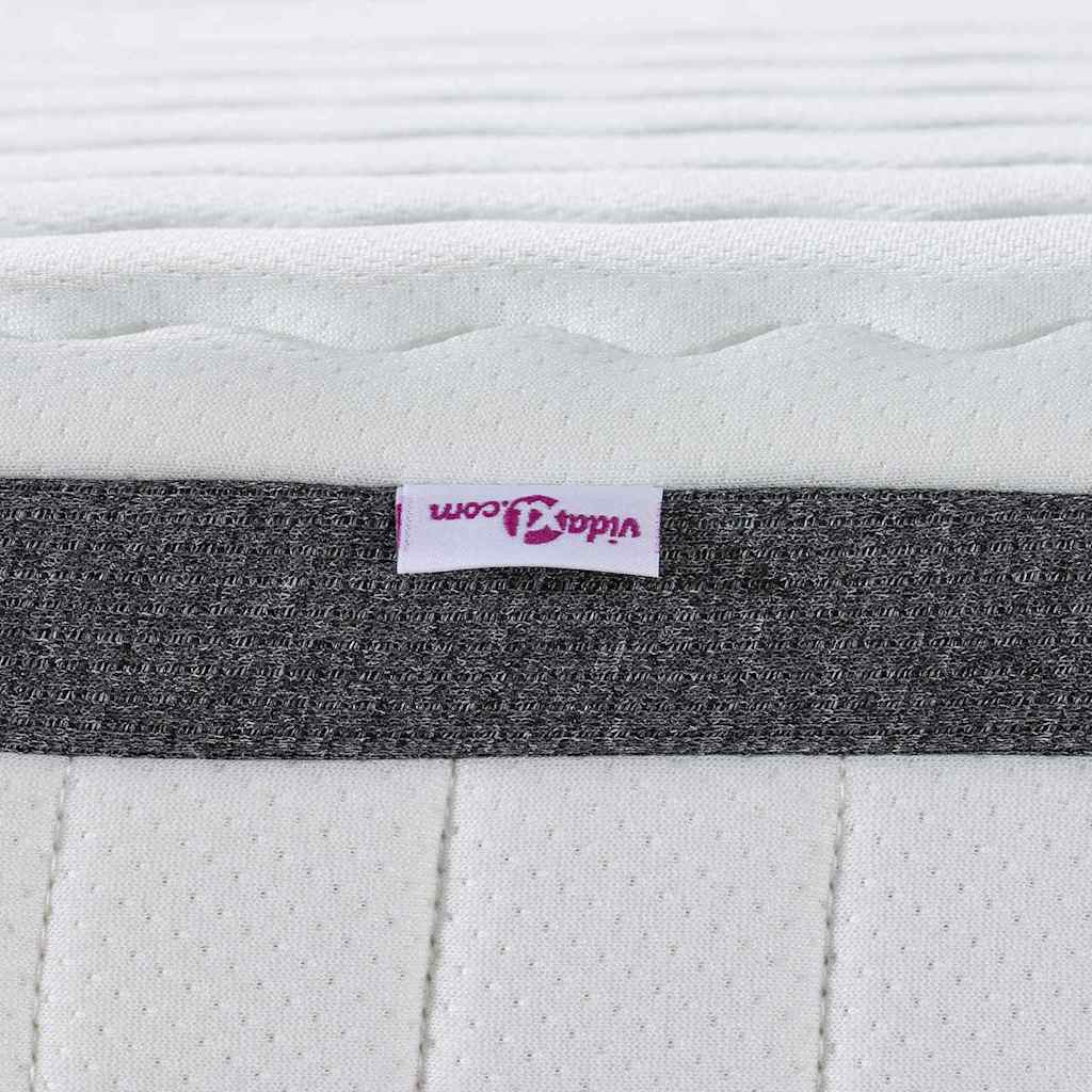 Materasso Bianco e Grigio 100 x 200 cm Molla Bonell