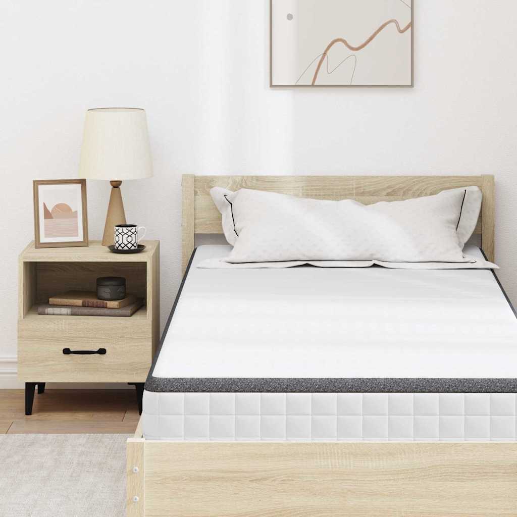 Materasso Bianco e Grigio 100 x 200 cm Molla Bonell