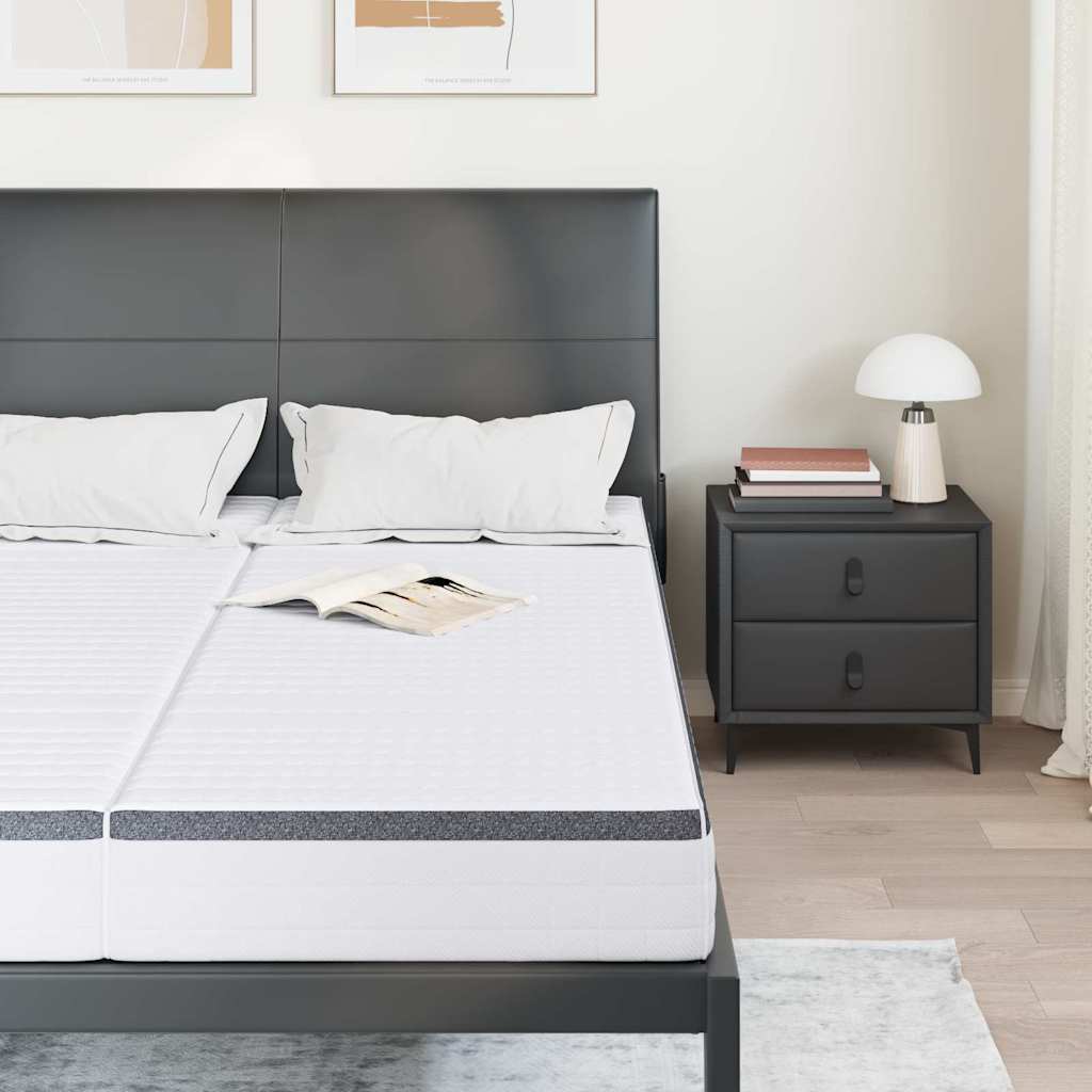 Materasso 2 pcs Bianco e Grigio 70 x 190 cm Molla Bonell