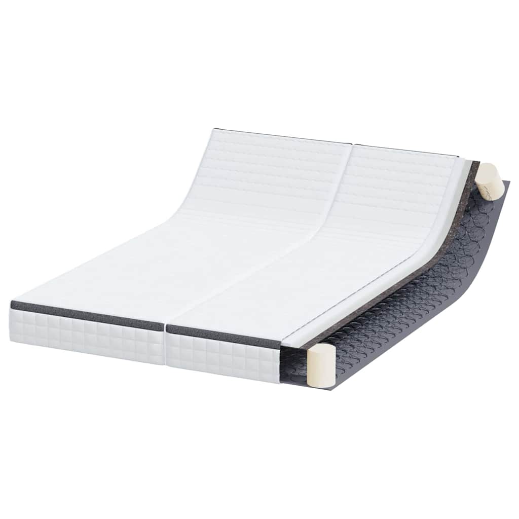 Materasso 2 pcs Bianco e Grigio 80 x 200 cm Molla Bonell
