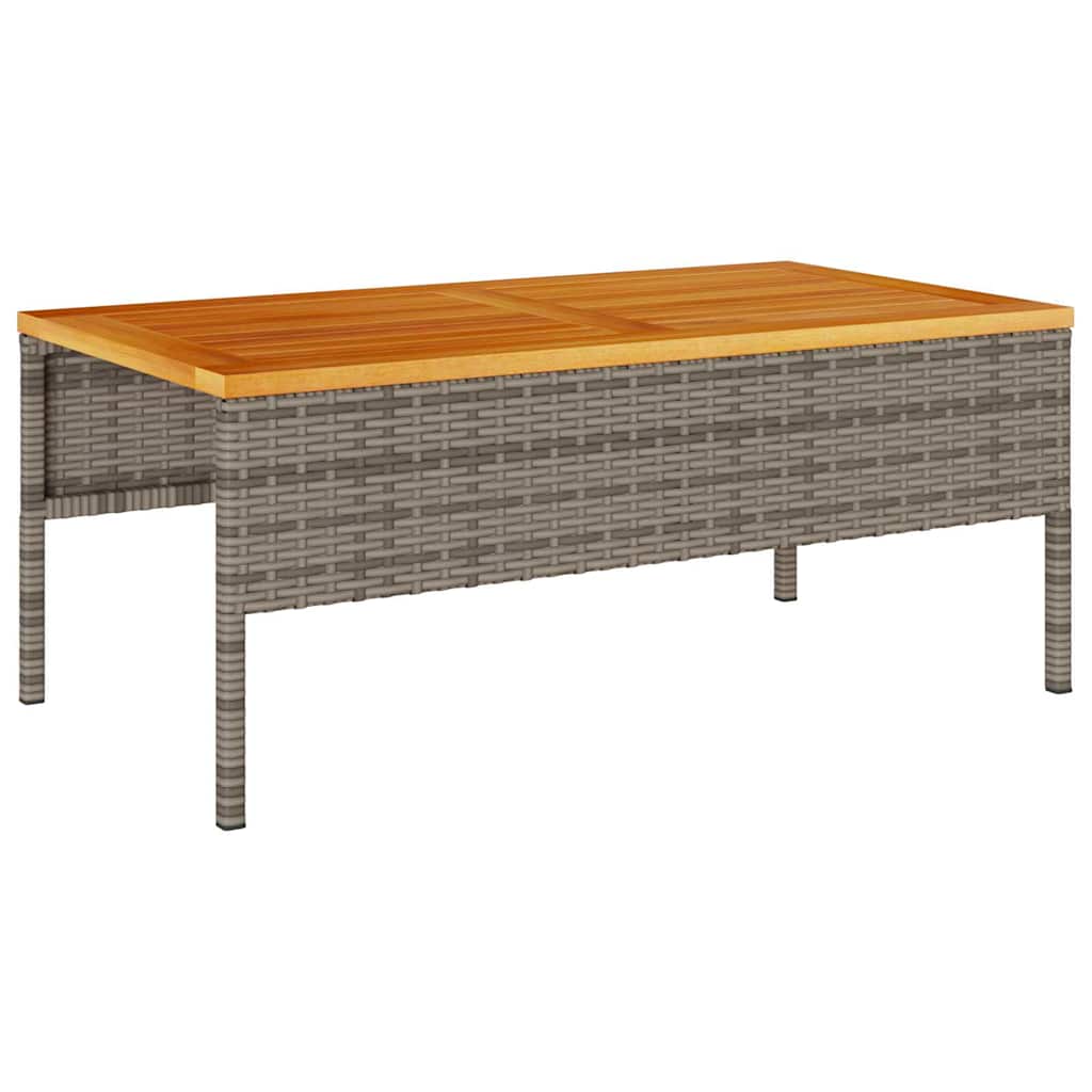 Set Divano da Giardino 6 pcs grigio e blu navy polyrattan