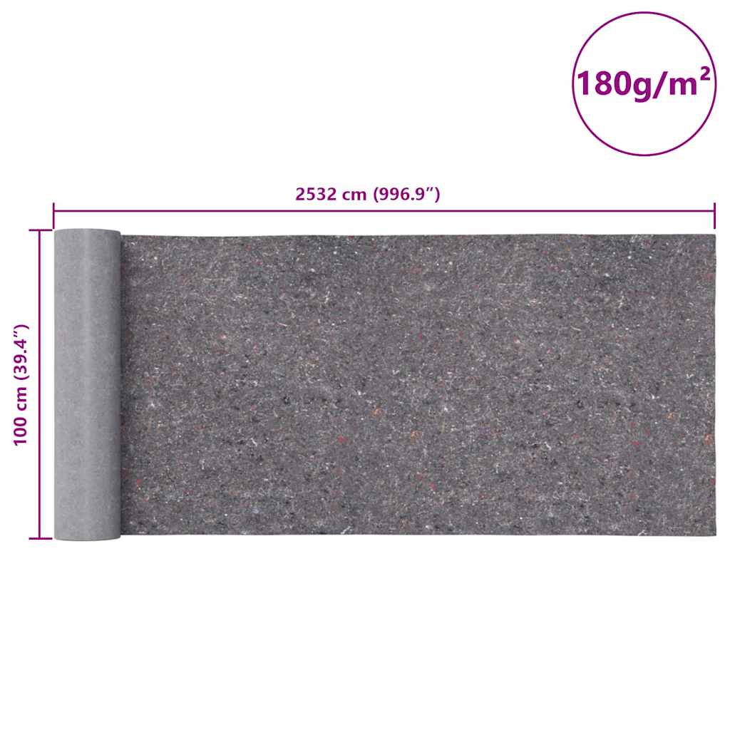 Telo Protettivo per Pittori Antiscivolo 25 m 180 g/m² Grigio | homemem39