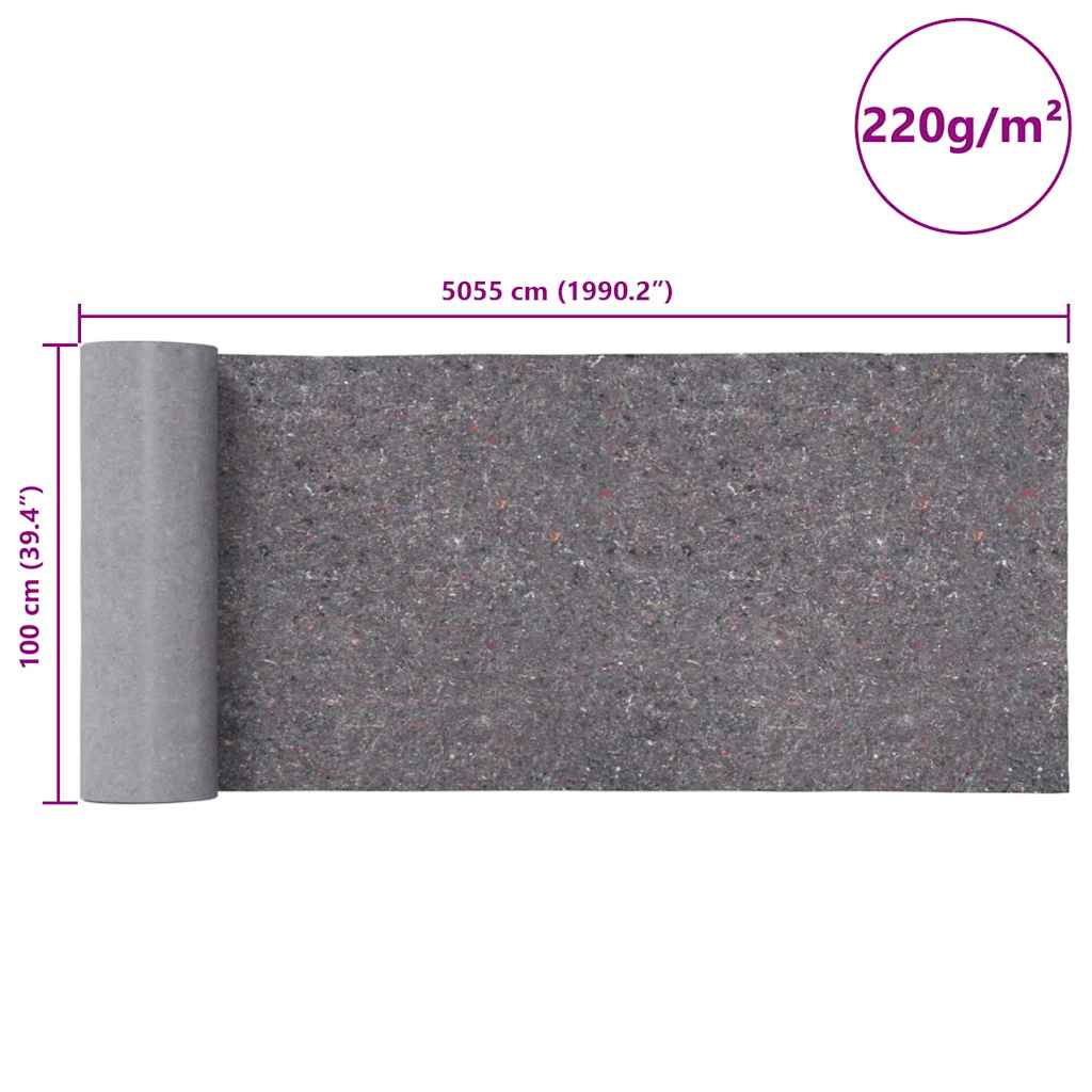 Telo Protettivo per Pittori Antiscivolo 50 m 220 g/m² Grigio | homemem39