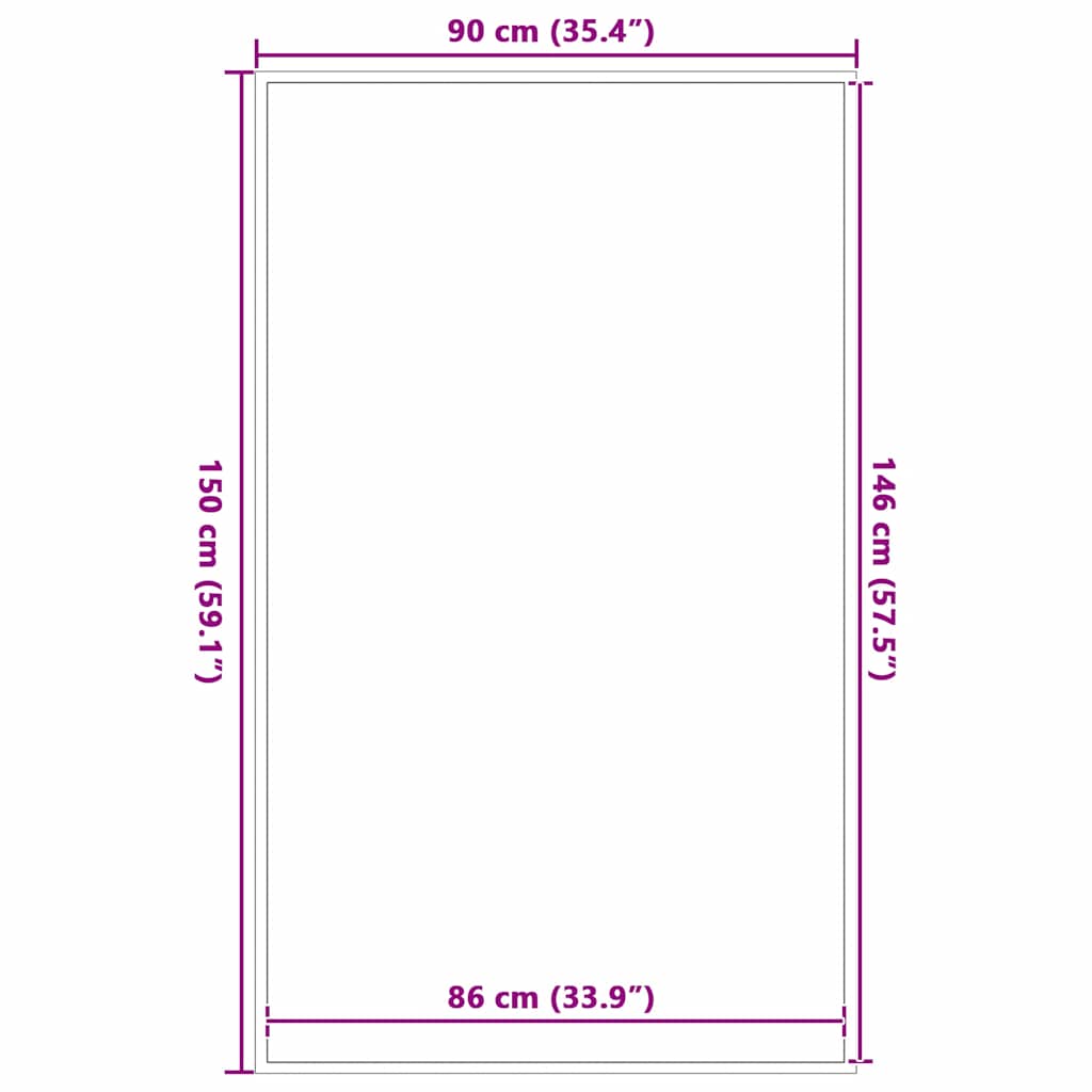 Zerbino Nero 90x150 cm | homemem39